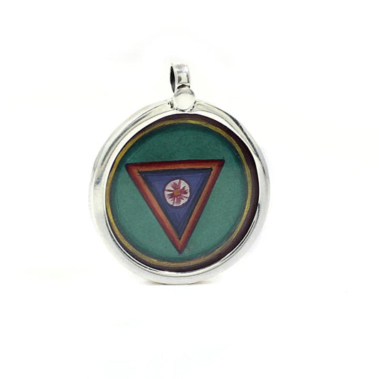 Kali Yantra Hand Painted Pendant