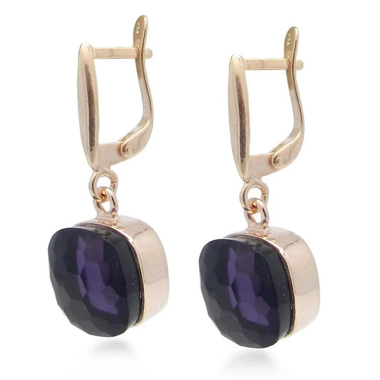 Amethyst Hydro Gemstone Sterling Silver Earring