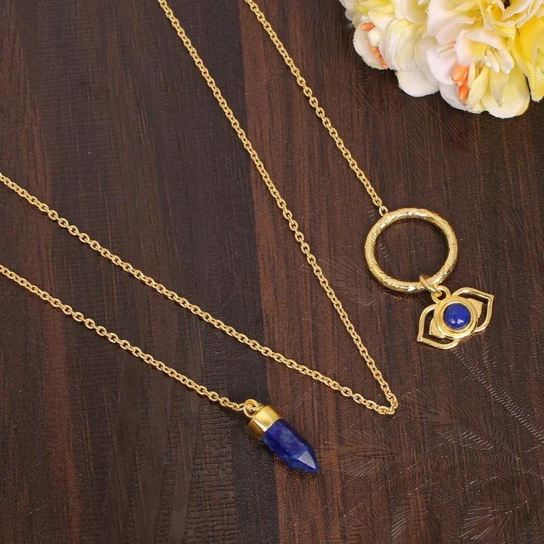 Lapis Lazuli Long Adjutable Necklace