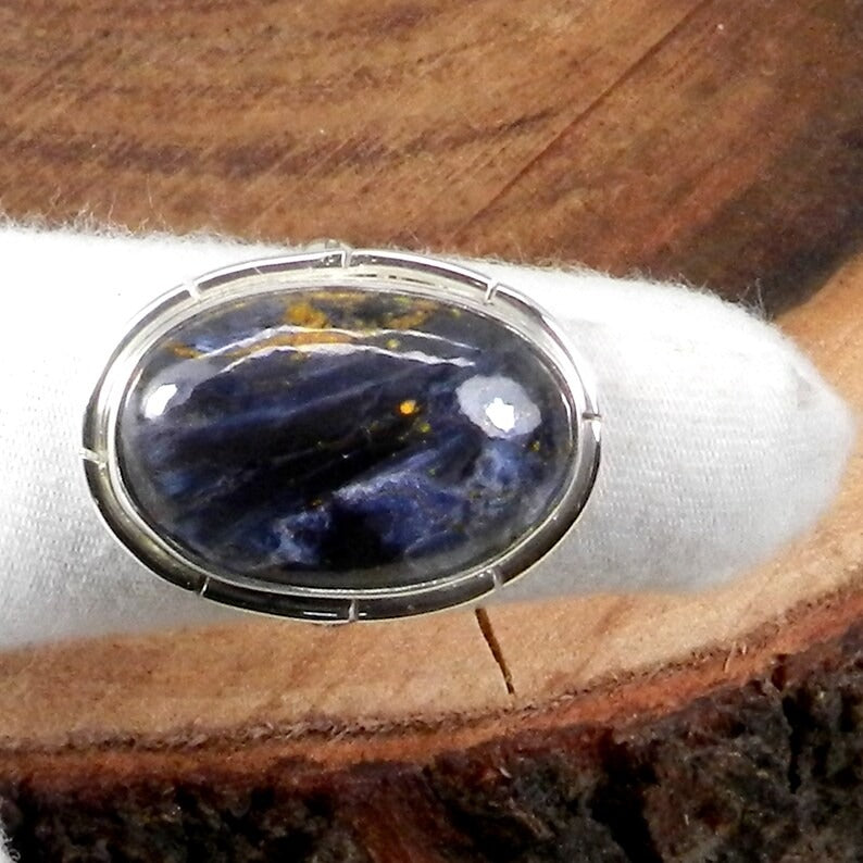 Pietersite Gemstone 92.5 Sterling Silver Ring