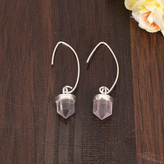 Rose Quartz Gemtone Earring