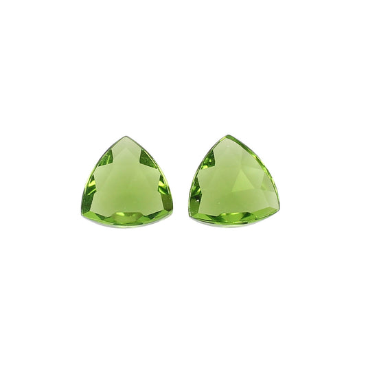 2 Pcs Trillion Peridot Hydro Gemstone