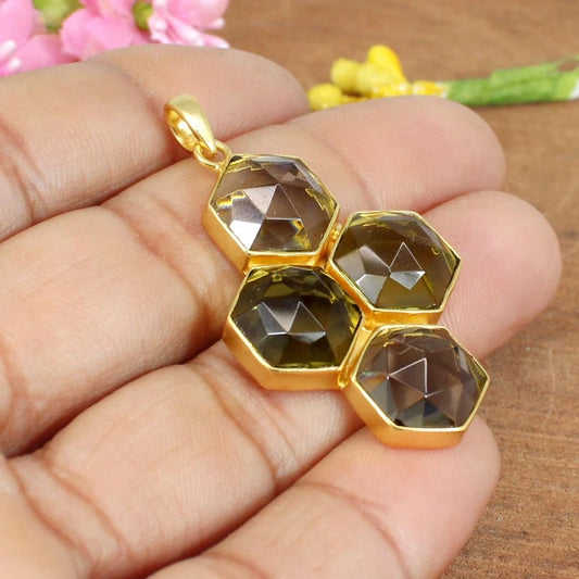 Smoky Quartz Gemstone Handmade Pendant