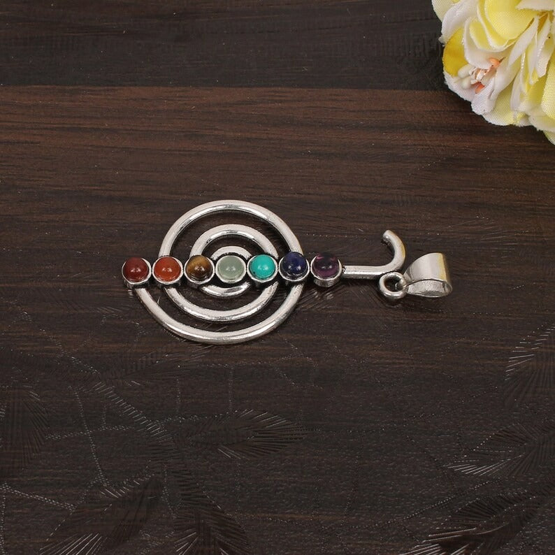 Seven Healing Stones Chakra Pendant