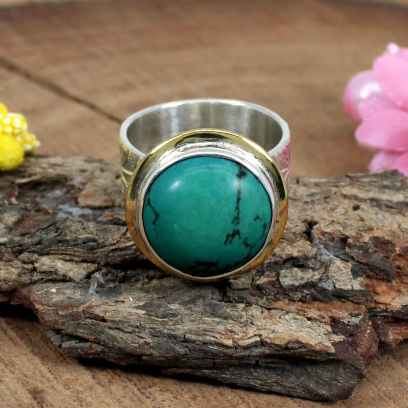 Turquoise Gemstone Sterling Silver Ring