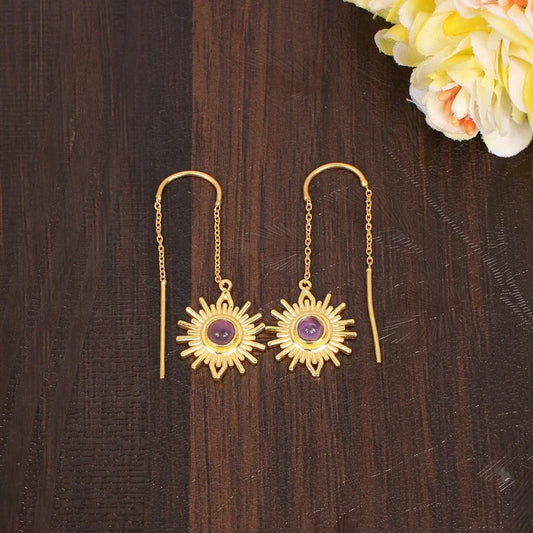 Gold Plated Brass Earrings