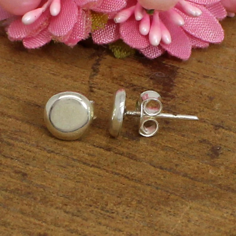 925 Sterling Silver Handmade Studs Earrings