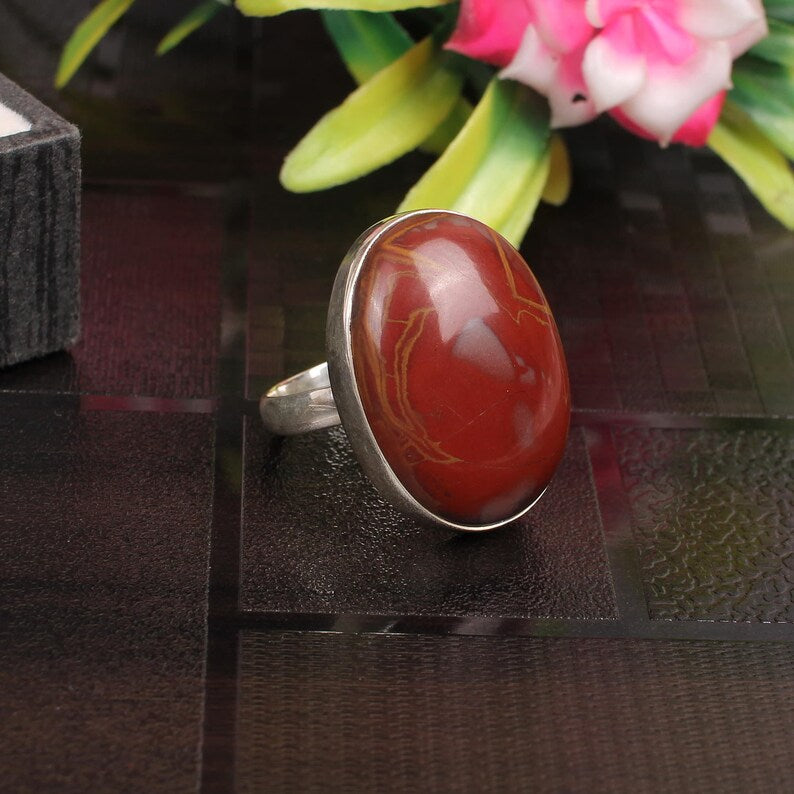 Noreena Jasper Gemstone 92.5 Sterling Silver Ring