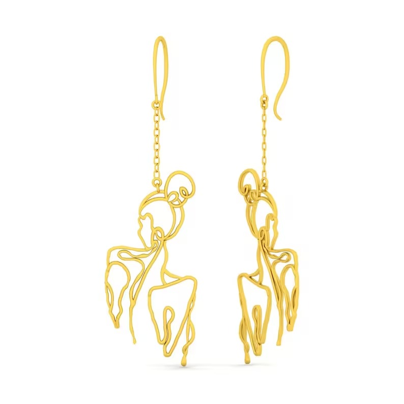 Brass Minimalist Earrings...