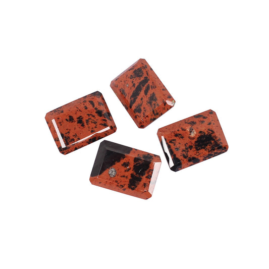 4 Pcs Natural Mahogany Gemstone