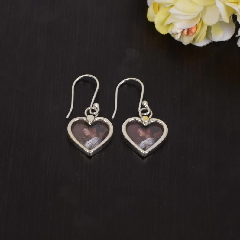 925 Sterling Silver Heart Shape Earrings